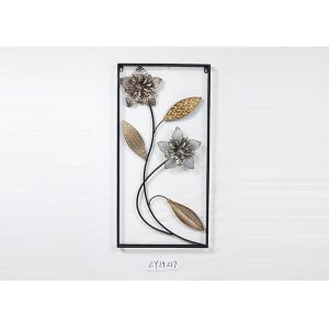 Customized Living Room Floral Bronze Wall Art Decor