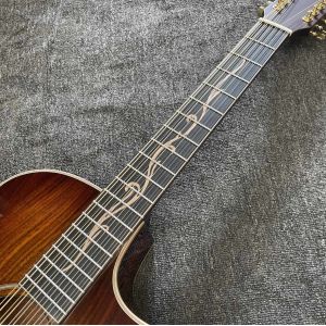 Custom 12 Strings KOA Wood Taylor Style Acoustic Guitar Glossing Finish Body