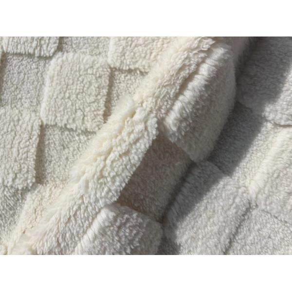 Soft Knitted Jacquard Pattern Fleece Fabric for Shu Velveteen Double Side Mirco Sherpa