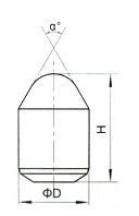 Cemented Tungsten Carbide Conical Bit Buttons Hard Alloy Engineering Mining