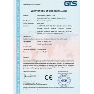 Yueqing Yueshun Electric Co., Ltd. Certifications