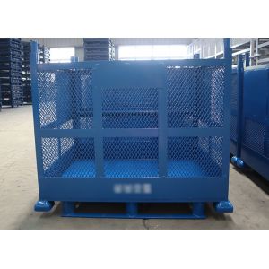 China Stackable Forklift Stillage Bin Mesh Pallet Cages Drop Front on sale