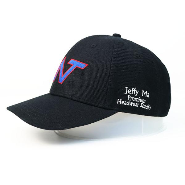 Flat Youth Baseball Caps Embroidered , Cotton Promotional Baseball Hats