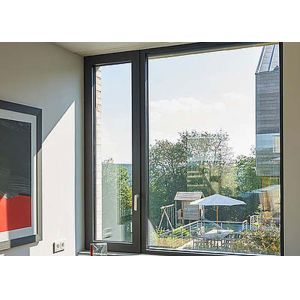 Single Glazed Glass Custom Aluminium Windows PVDF Finished With Hardware