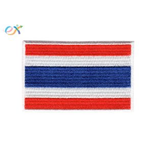 Hook Backing Turkey Thailand Embroidered Country Flag Patches Twill Fabric