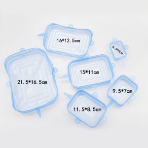 Rectangular Silicone Stretch Reusable Lids Stretchable Food Covers