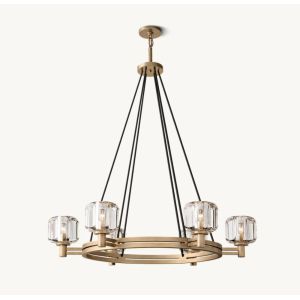 Hardwired Modern Linear Brass Ceiling Chandelier E12 / Candelabra Bulb Base