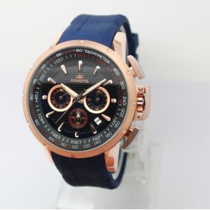 Quality 316L Multifunction Wrist Watch Quartz Analog Dual Time Watches for sale