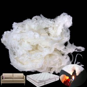Antibacterial Raw White Stuffing Polyester Staple Fiber 38mm Length