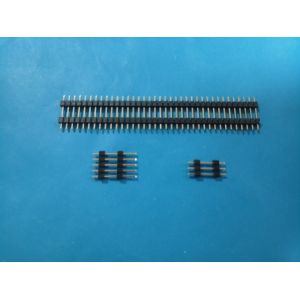 2.54mm-1np Pin Header Connector Double Row Faller H： 2.5mm，Black Color