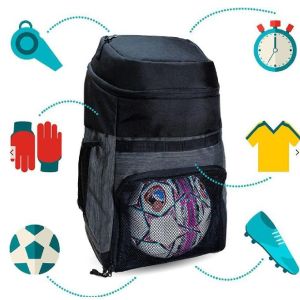 OEM Casual Polyester Soccer Ball Backpack With Mesh Pockets