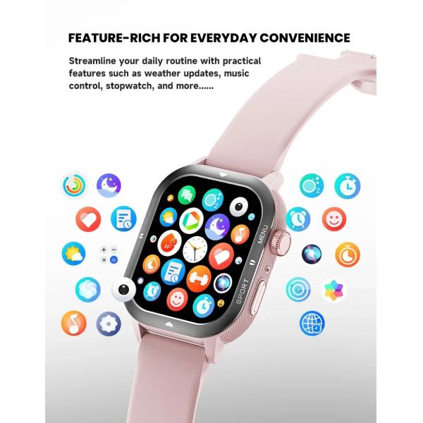 C30 1ATM Waterproof Smartwatch For Men Women , BT Call Fitness Sleep Heart Rate Sport Watch