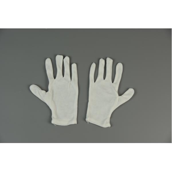 Soft Comfortable White Cotton Cleanroom Gloves For Electronics Assembly