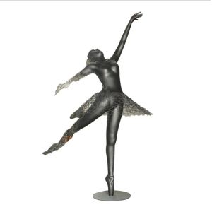 Stainless Steel Ornaments Metal Sculpture Metal Ballerina Dancing Statue