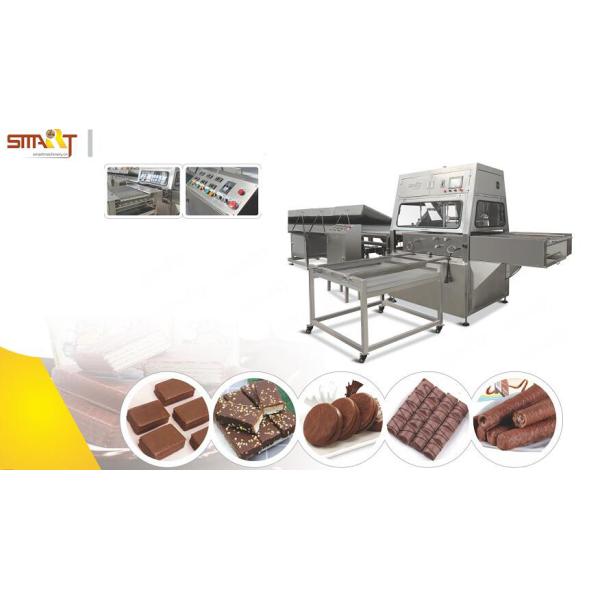 Buy Small Chocolate Bar Manufacturing Equipment / Chocolate Coating Machine at wholesale prices