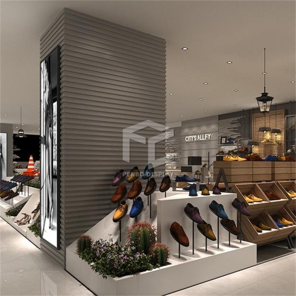 OEM Commercial Shoe Display Racks For Shop 2mm Thick MDF