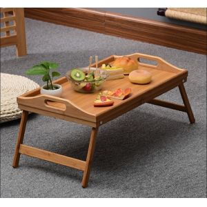 Handmade Wooden Bamboo Folding Picnic Table Tray Biodegradable