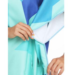 Printed Surf Hooded Poncho Beach Towels Customized Logo Bath Robe