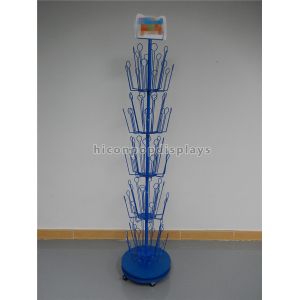 Visual Merchandise Display Blue Metal Rotating Freestanding Puppet Toy Display