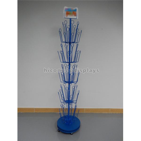 Visual Merchandise Display Blue Metal Rotating Freestanding Puppet Toy Display