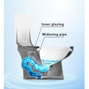 Elongated 2 Piece Toilet Watersense Commercial Toilets Soft Closed PP Seat