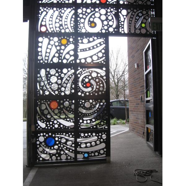 Buy Home Aluminium Folding Gate Sleek Aluminum Exterior Gates Customized at wholesale prices