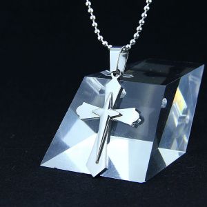 Quality Fashion Top Trendy Stainless Steel Cross Necklace Pendant LPC267 for sale