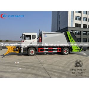 Dongfeng 12000 Liters Garbage Compactor Truck With Snow Shovel