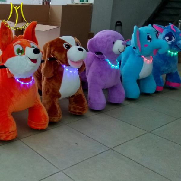 Buy Hansel amusement park ride plush electric animal ride for shopping mall manufacture at wholesale prices