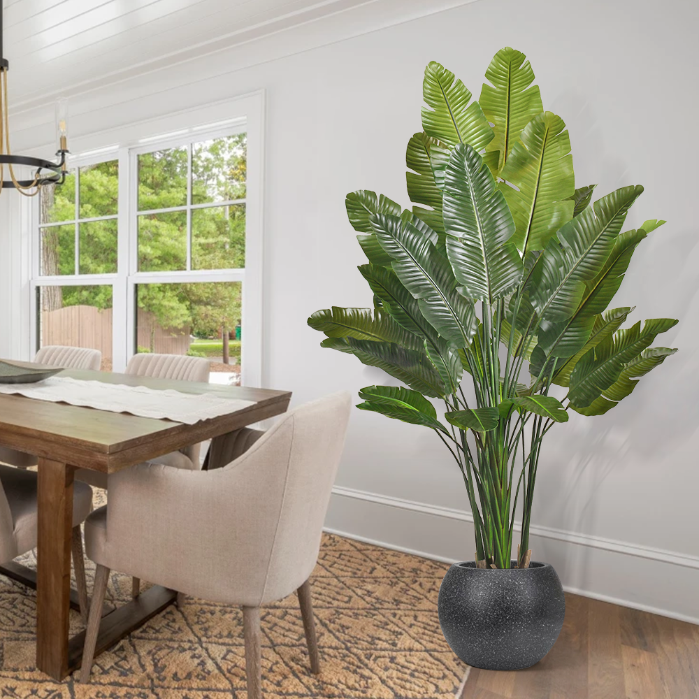 Artificial Travelers Palm with Realistic Leaf Edges 160cm 180cm | Lifelike Faux Bird of Paradise Plant for Decor