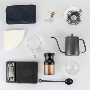 Convenient Camping Tools Set for Easy Brewing of Arabic Coffee and Tea Black