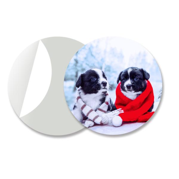 Round 3D Lenticular Stickers For Keyrings PET Flip Changing Sticker