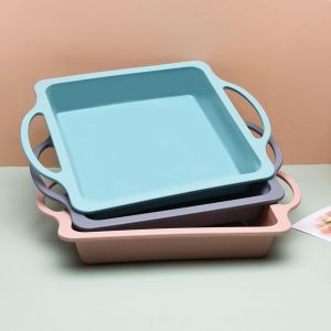 China Tasteless Rectangular Silicone Bread Pan 23x20cm on sale