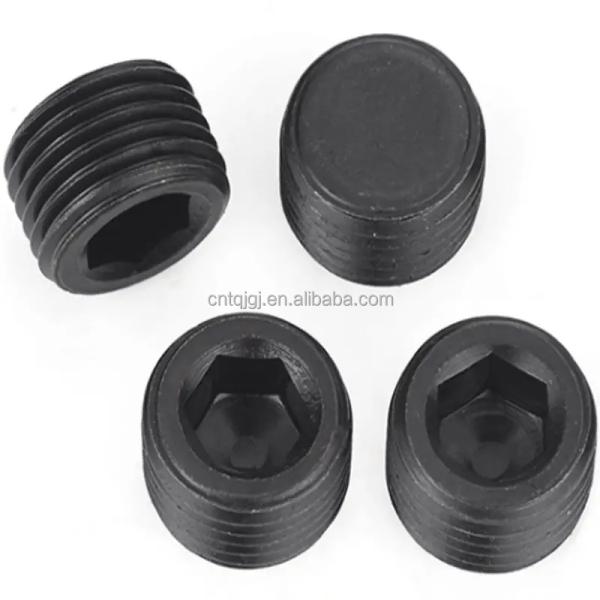 ZINC Plated Hydraulic Screw Hexagon Socket Pipe Plug Tapered Thread M8 M10 DIN906 for Industrial Pipe Connections