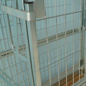 Heavy Duty Wire Storage Cage To Store Or Delivery Silver White Color