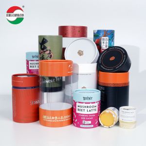 Biodegradable Eco Friendly Cosmetics Cylinder Tea Packaging Lipstick Cardboard