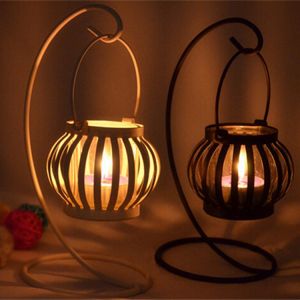 Vintage Pumpkin 300g Metal Candle Holders For Decoration