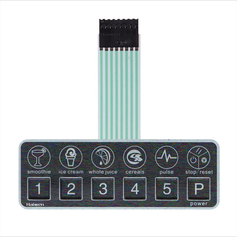 Emboss Buttons Waterproof Flexible Membrane Switches with LED