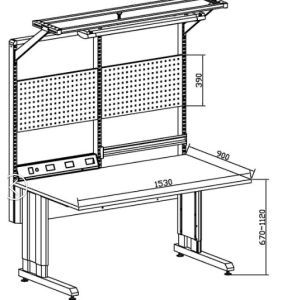 Steel Heavy Duty ESD Antistatic Workbench Coated Surface