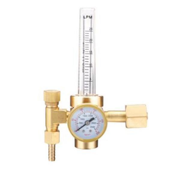 CO2 Gas Regulator Full Copper Flowmeter for Mig Welding Brass Yellow Valves Included