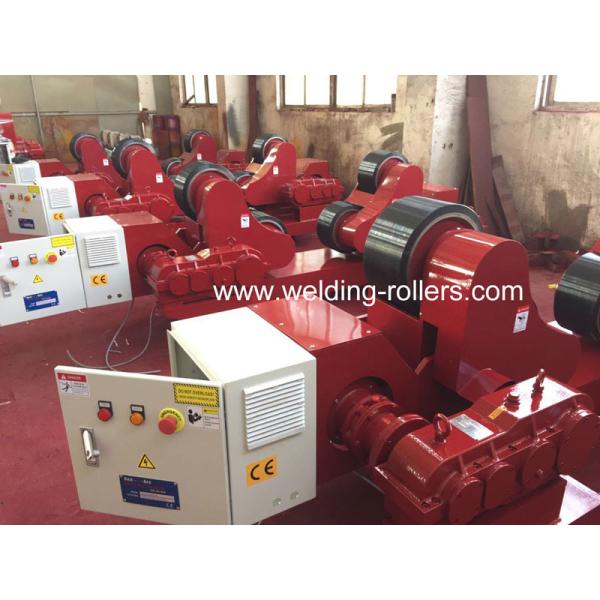 20 Ton Tank Turning Welding Rollers Self Aligning With PU Wheels Pressure Vessel Wind Tower
