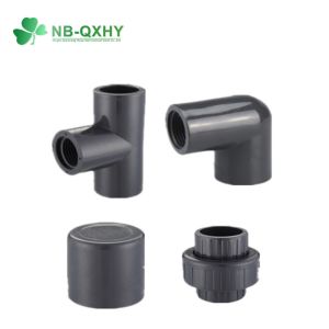 100% Material Deep Gray Color Sch80 ASTM PVC Fittings Complete Size Model US 3