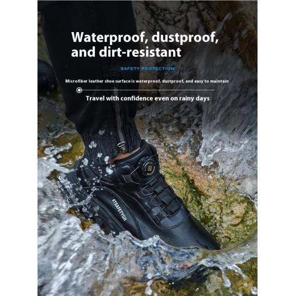 Men's Safety Shoes Kevlar Midsole Work Boots With Steel Toe And Rubber Sole