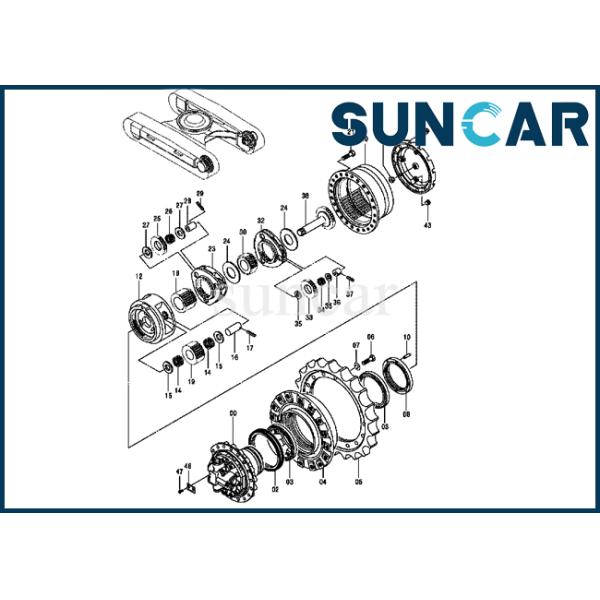 High Efficiency ZX120 Hitachi Motor Seal Kit OEM 9180429