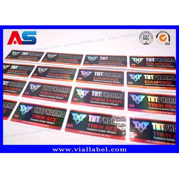 Strong Adhesive 10ml Vial Labels PET Laser Film CMYK Printing for Pharmacy glass vial labels