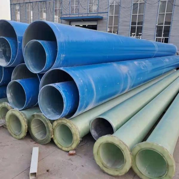 Oil Treatment FRP Pipe With Printed Flange Diameter Range DN50-2000mm