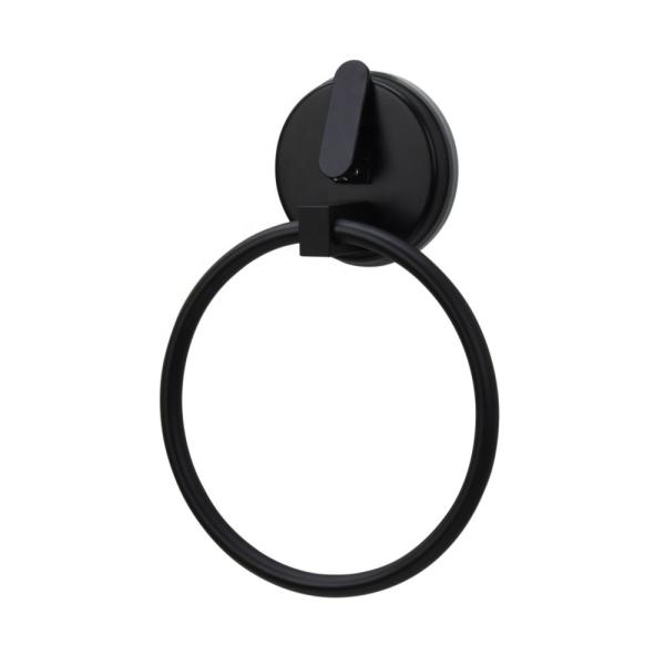 Buy Black Vintage Wall Mounted Towel Ring Holder Round Hang Decor Hardware at wholesale prices