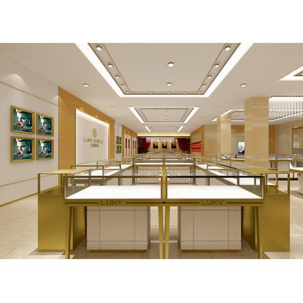 Buy Pre - Assembly Structure Jewelry Display Fixtures 6000 Lumen / 4000 Kelvin Lights at wholesale prices