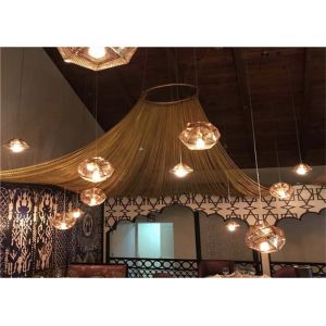 1.6mm Stainless Steel Mesh Chain Link Curtain Flexible For Partition Wall 90