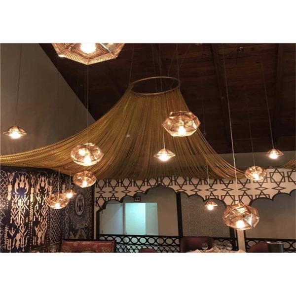 1.6mm Stainless Steel Mesh Chain Link Curtain Flexible For Partition Wall 90